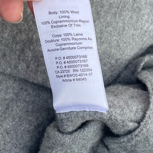 ARITZIA Babaton 100% wool Bonamici Jacket grey size S - Picture 8 of 13